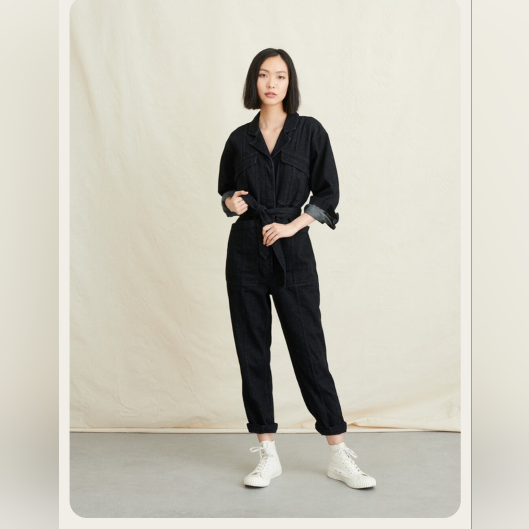 Alex Mill Expedition Jumpsuit In Vintage Black Wash Size Small